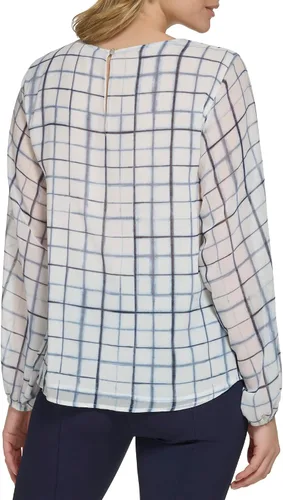 Vista 3 de Calvin Klein Blusa deportiva para mujer, combo blanco, S, Blanco (White Combo)