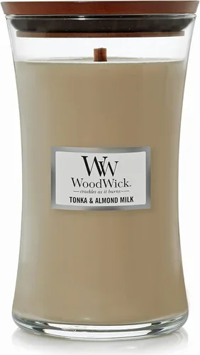 Vista 14 de WoodWick Regalos de Velas Navideñas de Canela Chai para Mujeres y Hombres, Vela de Reloj de Arena Mediana de 9.7 oz con Mecha Crepitante