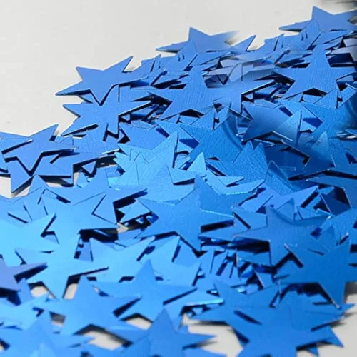 Vista 8 de Confetti Star 3/4" Azul Royal - Paquete al por menor #8623 QS0