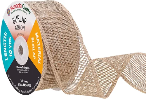Vista 37 de Mandala Crafts Cinta de arpillera negra de 1.5 pulgadas de ancho para manualidades, rollo de 20 yardas de cinta rústica de arpillera para coronas