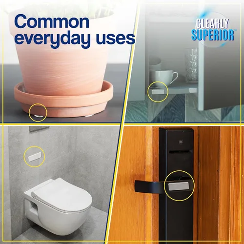 Vista 8 de Clearly Superior Topes de Gel Redondos Pequeños de 1.13" Paquete de 12 - Protectores Autoadhesivos para Muebles - Protege las Superficies de Daños