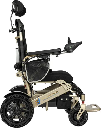 Vista 4 de Silla de ruedas eléctrica reclinable, ligera, de primera calidad, silla de ruedas eléctrica reclinable automática
