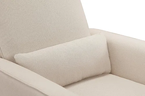 Vista 8 de Silla giratoria tapizada DaVinci Olive; incluye un otomano, Crema