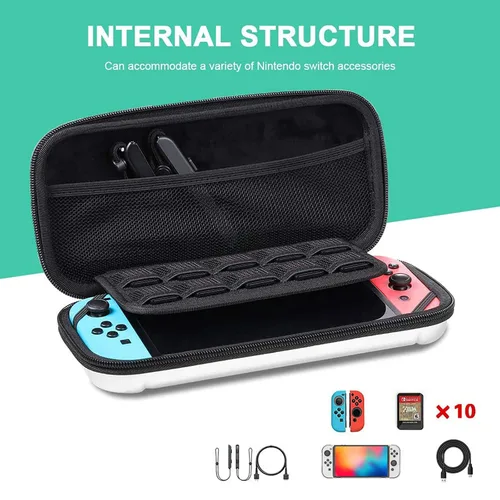 Vista 3 de CALLCASE Carrying Case for Nintendo Switch OLED Switch - Shockproof Protective Hard Shell Storage Bag for NS Console and Accessories, Portable