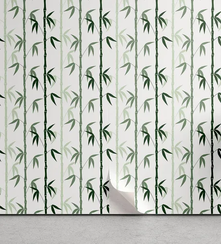 Vista 25 de Lunarable Papel tapiz victoriano de despegar y pegar para el hogar, motivos florales griegos romanos europeos, estilo Art Nouveau inspirados