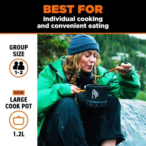 Vista 3 de Jetboil TrailCook - Sistema de cocción para estufa de camping y mochilero de 1.2L con control de calor ajustable, nuevo para 2026