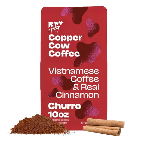 Vista 10 de Copper Cow Café vietnamita molido prémium, 10 OZ Café negro clásico Tostado oscuro Café vietnamita