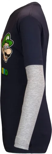 Vista 2 de Nintendo Camiseta de manga larga con estampado de Mario Kart y Super Mario Bros para niños