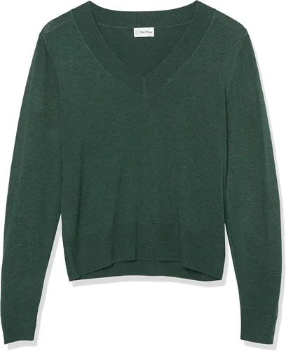 Vista 6 de The Drop Sudadera Edwin Essential con cuello en V para mujer