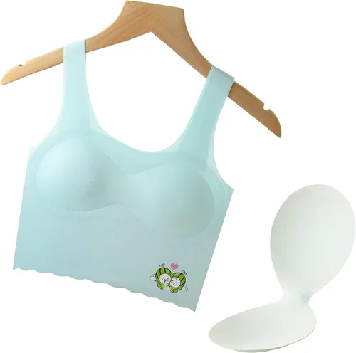 Vista 4 de Girls Training Bra-Racerback Sports Seamless Bras, Teen Bra Comfort Seamless, Girls Bra with Removable Mini-A Cup Pad