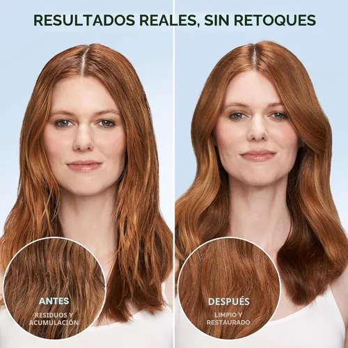 Vista 4 de L'Oreal Paris Acondicionador Restore sin sulfato con antioxidantes, acondicionador hidratante para exposición al agua dura y acumulación de peinado