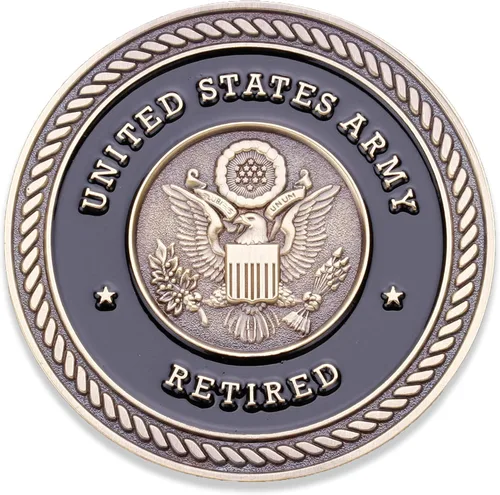Vista 2 de Moneda de desafío retirado del ejército – Moneda de desafío del ejército de los Estados Unidos – Increíble moneda militar retirada del ejército