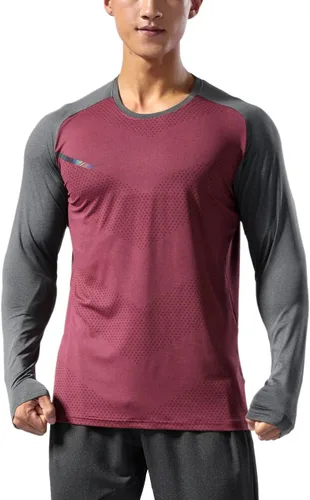 Vista 2 de GYMAPE Camiseta de entrenamiento deportivo para hombre, para culturismo, secado rápido, para correr, gimnasio, ropa deportiva