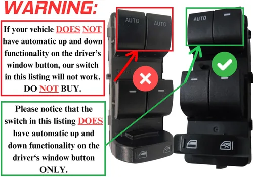 Vista 2 de SWITCHDOCTOR Interruptor maestro de ventana para Ford Fusion 2010-2012 y Mercury Milan 2010-2011, Lincoln MKZ 2012 (9E5Z-14529-AA)