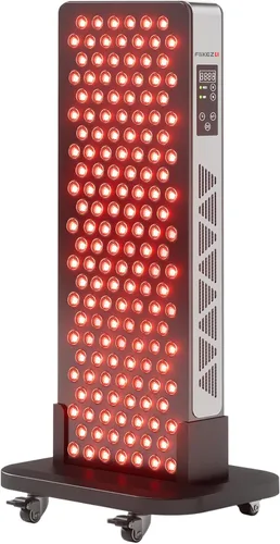 Vista 10 de Terapia de luz roja mejorada 2026 para cara del cuerpo, doble chip 660 nm 850 nm panel de luz roja con 3 modos, regulable y temporizador, terapia
