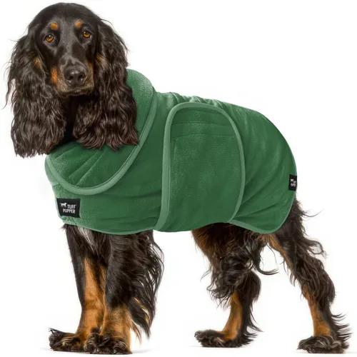 Vista 24 de Tuff Pupper Bata de baño para perro de secado rápido, toalla de felpa de 800 GSM, bata de baño súper absorbente para mascotas y cachorros, capucha