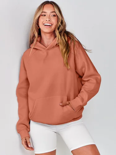 Vista 38 de ANRABESS - Sudaderas con capucha para mujer, sobre talla, de vellón de manga larga, modelo de 2024, para otoño