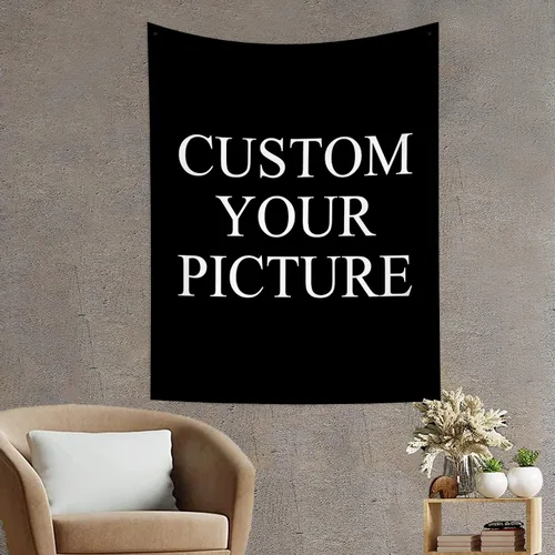 Vista 25 de Canessioa Tapiz personalizado para cargar imágenes personalizadas, tapiz personalizado, pancarta, logotipo, diseño de texto, tapiz para colgar