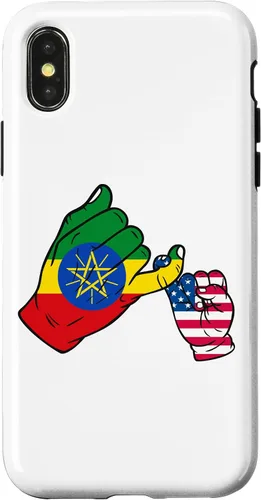 Vista 4 de iPhone 15 Parent and child Ethiopia USA family Case