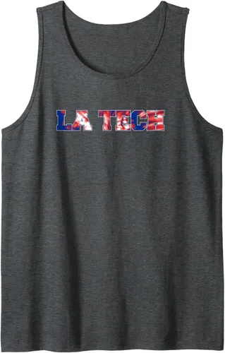 Vista 3 de Camiseta sin mangas con teñido anudado de los Louisiana Tech Bulldogs, Negro