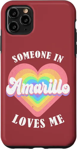 Vista 13 de iPhone 16 Someone In Amarillo Loves Me City Heart Case