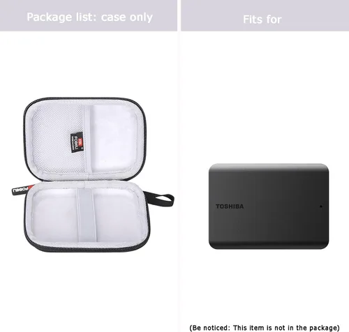 Vista 6 de FBLFOBELI Funda de disco duro para Toshiba Canvio Basics/WD Elements My Passport/Seagate/UnionSine/Samsung T9 Disco duro externo portátil 1TB 2TB