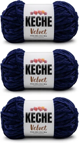 Vista 80 de Keche Hilo para ganchillo, hilo de terciopelo, chenilla suave, manta de bebé voluminosa amigurumi Yarn 3.53 oz (132 yardas) - Arona