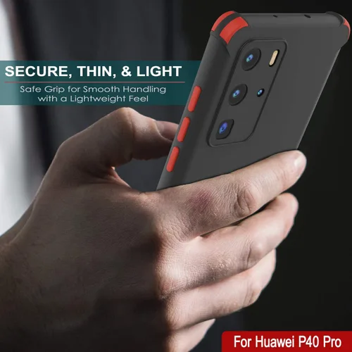 Vista 4 de Punkcase Diseñada para Huawei P40 Pro [Serie Sunshine] funda protectora y ligera de TPU con esquinas de absorción de golpes compatible con Huawei