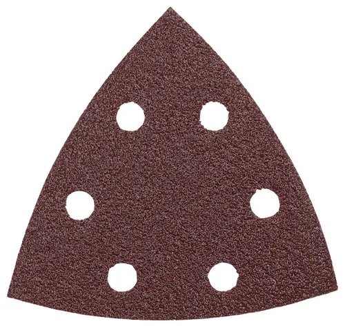 Vista 5 de BOSCH SDTR040 Triángulo de detalle, hoja de lijado de gancho y bucle, rojo, grano 40, paquete de 5