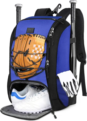 Vista 11 de MATEIN Mochila de Béisbol, Bolsa de Bate de Sóftbol con Compartimento para Zapatos para Jóvenes, Niños y Adultos, Bolsa de Béisbol Ligera con Gancho
