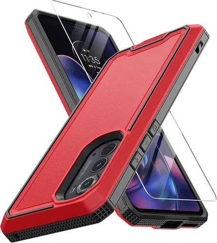 Vista 8 de Funda resistente para Motorola Edge 2022, Moto Edge 2022 con protector de pantalla, cubierta a prueba de caídas de grado militar, carcasa protectora