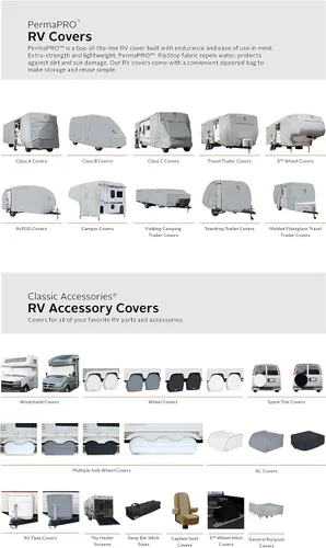 Vista 12 de Classic Accessories Over Drive PermaPRO - Cubierta para autocaravana Clase B, se adapta a caravanas de 23 a 25 pies