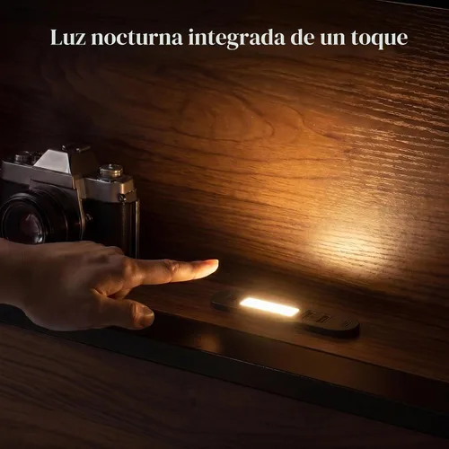 Vista 6 de Zinus Kai - Base de cama de plataforma, cabecero de dos niveles para almacenamiento que ahorra espacio, luces LED RGB con ajuste de estado de ánimo