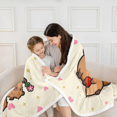 Vista 5 de Erosebridal Funny Capybaras Blanket Capybara Lover Gifts Cute Fleece Blanket for Kids Girls Boys, Capybara Decorations Blankets 40"x50", Kawaii