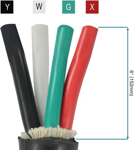 Vista 3 de Conntek 14300 cable de alimentación de 4 pies para remolque, 50 amperes, enchufe macho a cable desnudo