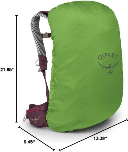 Vista 10 de Osprey Sirrus 24L Mochila de senderismo para mujer, Púrpura Elderberry/Chiru Tan