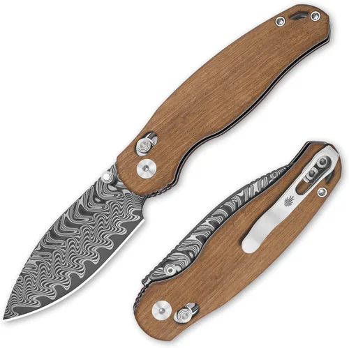 Vista 14 de Kizer Phoca BD - Cuchillo de bolsillo, 2.95 pulgadas, hoja plegable D2 Black G10 Handle, Gray PVD Coating & Stonewashed Finish, Thumb Stud Opener