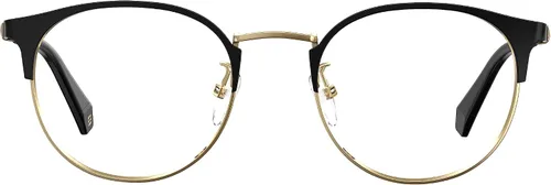 Vista 2 de Polaroid Sunglasses PLD D367F - Marco redondo para gafas graduadas, color oro negrolente de demostración, 1.969 in, 0.787 in, Negro OroDemo Lens