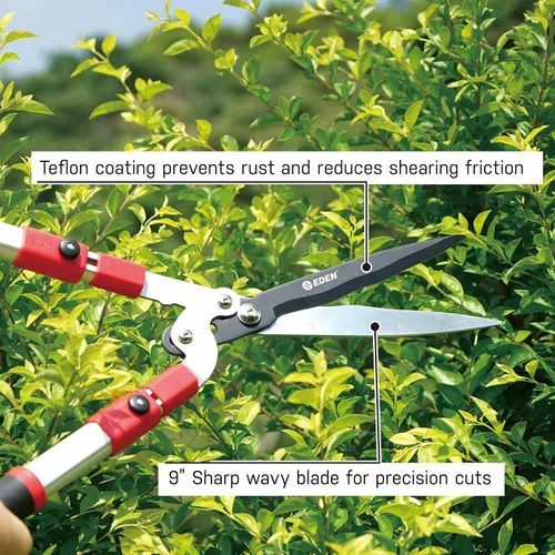 Vista 5 de Eden 39022 Tijeras extensibles para setos con hoja ondulada