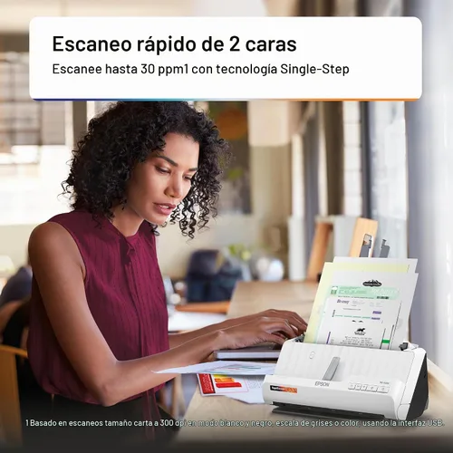 Vista 8 de Epson RapidReceipt RR-400W Wireless Business Scanner Recibo Organización de Recibos ScanSmart AI PRO Technology - Alimentador automático de 20
