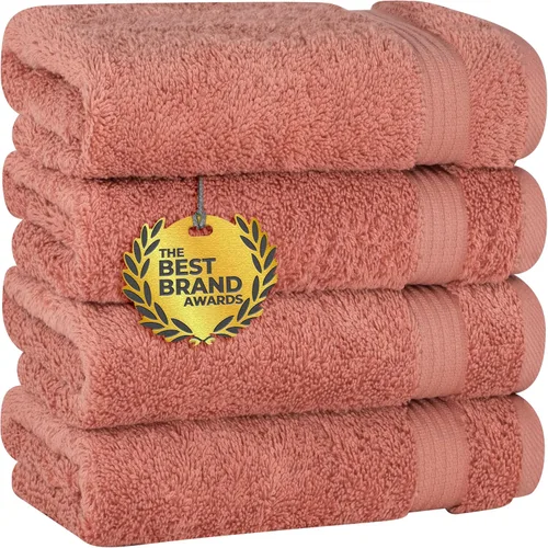 Vista 86 de Cotton Paradise Juego de 6 toallas, 100% algodón suave y absorbente turco para baño, 2 toallas de baño, 2 toallas de mano, 2 toallitas, juego