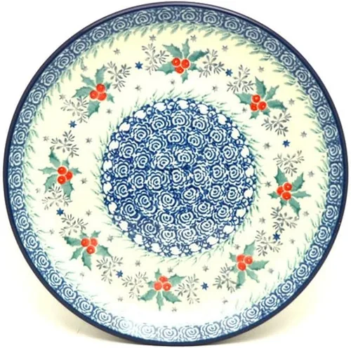 Vista 3 de Plato de cerámica polaca - Ensalada/Postre (7 3/4") - Otoño