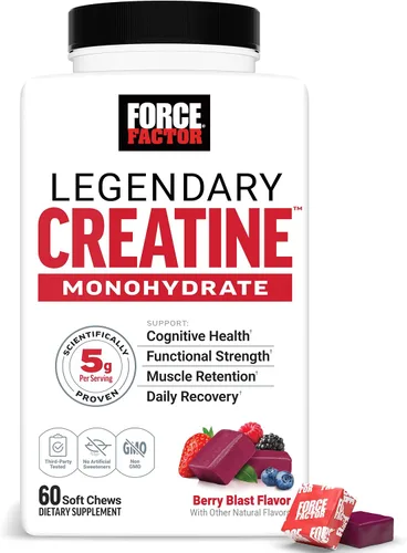 Vista 28 de Suplemento de calostro impresionante Force Factor, bayas y crema, 60 masticables suaves Bovine Colostrum with Biotin, Grass-Fed, Antibiotic-Free