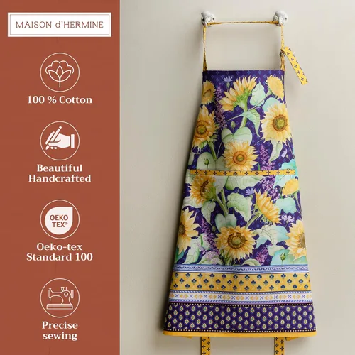 Vista 515 de Maison d' Hermine Delantales para mujer con bolsillo, 100% algodón (27.50 x 31.50 pulgadas)