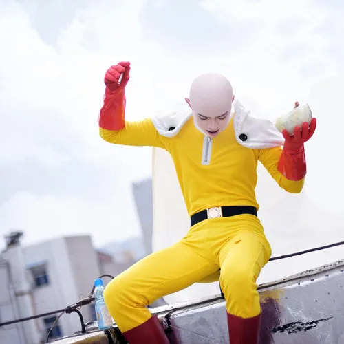 Vista 6 de Saitama - Disfraz de anime para cosplay disfraz de cosplay para adultos