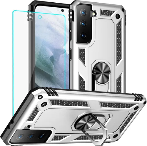 Vista 18 de Yiakeng Funda para Samsung Galaxy S8, Samsung S8, funda protectora de grado militar con anillo para Samsung Galaxy S8 (verde militar)