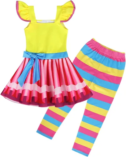 Vista 4 de HenzWorld Nancy Disfraz de mariposa con alas de hada para niñas, disfraz de Halloween, ropa de fiesta de cumpleaños