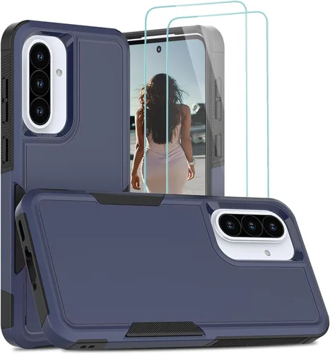 Vista 269 de Jeylly Compatible con Samsung Galaxy A22 5G Funda, Funda Samsung A22 5G con 2pcs protectores de pantalla de vidrio templado