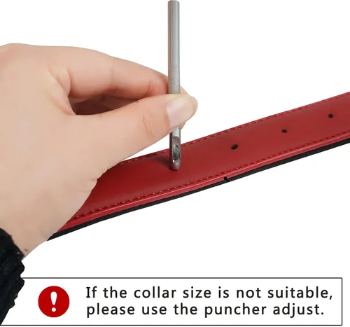 Vista 3 de Lmlpt Collar de cuero para perro, suave, acolchado, resistente, resistente, cómodo collar básico para mascotas con hebilla de metal ajustable a