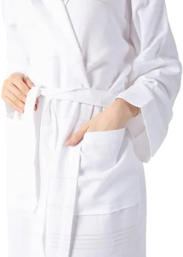Vista 5 de SULTAN'S GEM Bata ligera de algodón con capucha para hombres y mujeres, bata de baño de algodón turco, bata unisex